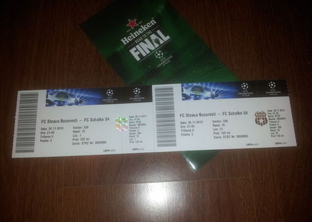 2 biletel la meciul Steaua- Fc Schalke 04~ 26.11.2013