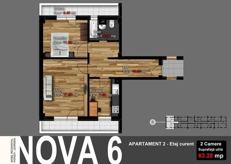 2 Camere Intrare Popesti Leordeni langa Lidl