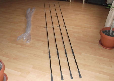 4 Lansete Crap Caperlan Franta carbon 3,60m din 2 bucati  99lei/buc arunca 120gr