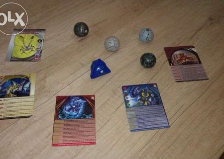 5 figurine bakugan cu 5 carti