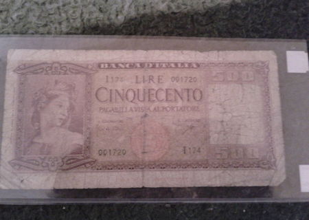 500 lire italiene 1947 serie rara