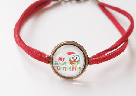 Accesorii pentru Craciun-Bratara Handmade My First Christmas