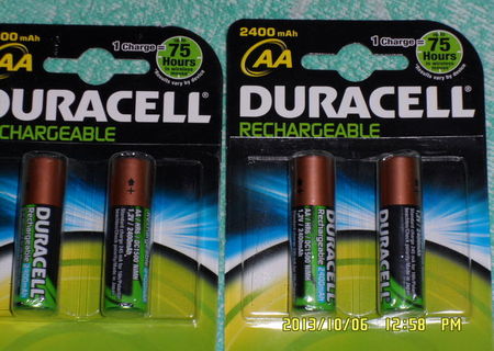 Acumulatori duracell AA 2400 mah noi si originali