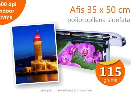Afise 35x50 cm - 6 lei Print indoor pe polipropilena sidefata 115g Afise 35x50 cm - 6 lei Print indoor pe polipropilena sidefata 115g