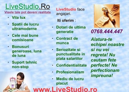 Alatura-te echipei LiveStudio! Alatura-te echipei LiveStudio!