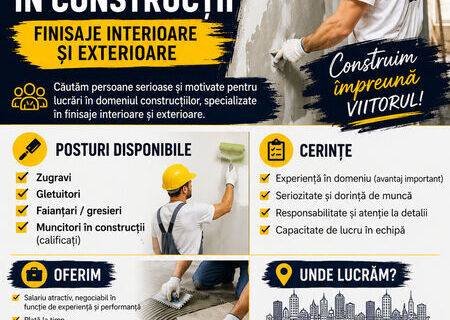 Angajam Finisori Interior / Exterior