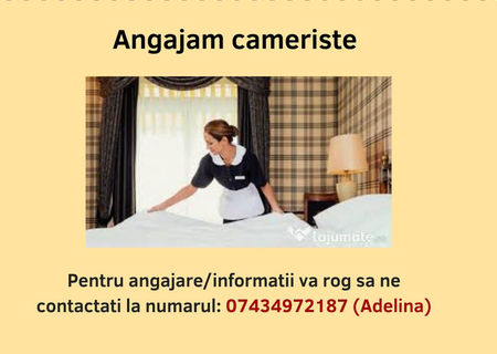 Angajam personal curatenie hotel