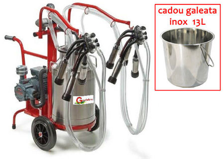 APARAT DE MULS 2P+1*40L INOX + galeata inox APARAT DE MULS 2P+1*40L INOX + galeata inox