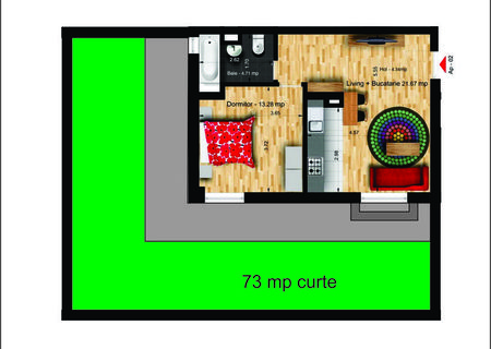 Apartament 2 camere cu curte demembrata Berceni Metrou Leonida Apartament 2 camere cu curte demembrata Berceni Metrou Leonida