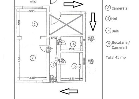 Apartament 2 camere de inchiriat Cotroceni