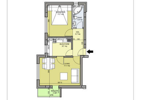 Apartament 48mp,Dimitrie Leonida