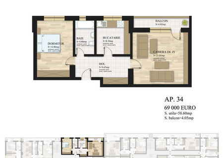 Apartament de vanzare 2 camere