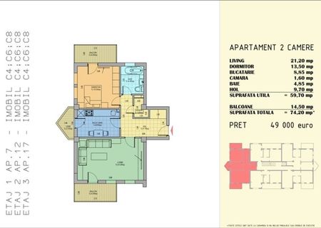 Apartament decomandat 5-6 minute metrou