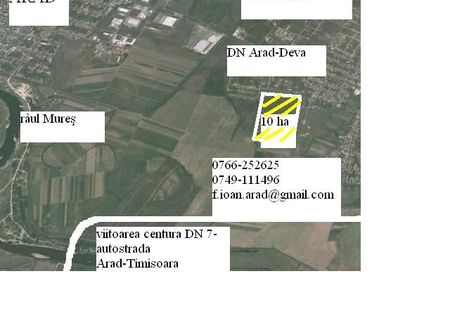 Arad-Vladimirescu, teren constructii industriale sau civile, până la 10 ha Arad-Vladimirescu, teren constructii industriale sau civile, până la 10 ha
