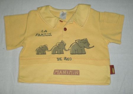 Bluzita manecuta scurta pentru copii 1 an / 1 an jumate
