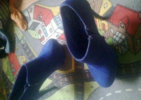 botine albastre