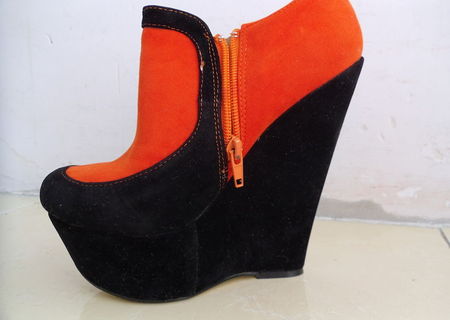 Botine - piele intoarsa ecologica