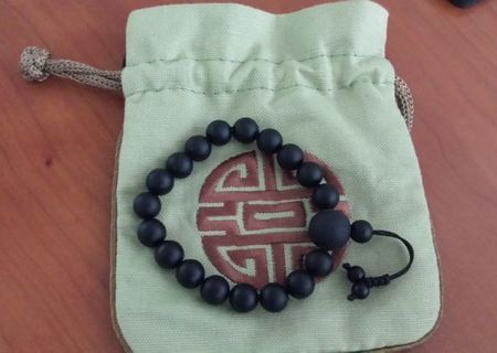 Bratara mala tibetana onyx