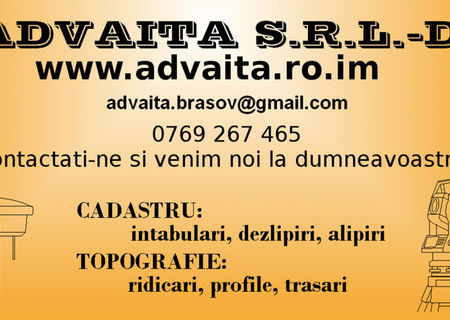 Cadastru si Topografie in Judetul Brasov Cadastru si Topografie in Judetul Brasov