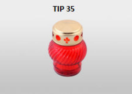 Candela-lumanare sticla