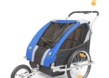 Carucior - remorca de bicicleta pentru 1-2 copii