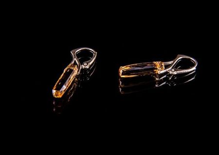 Cercei din elemente Swarovski si argint. 0813-0039
