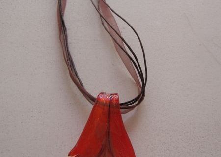 Colier Murano Limba de foc Colier Murano Limba de foc