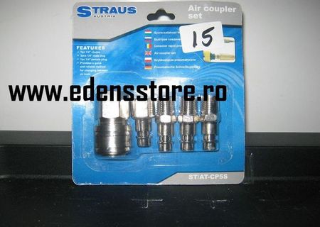 Conector pneumatic 5 pcs STRAUS AUSTRIA. Conector pneumatic 5 pcs STRAUS AUSTRIA.