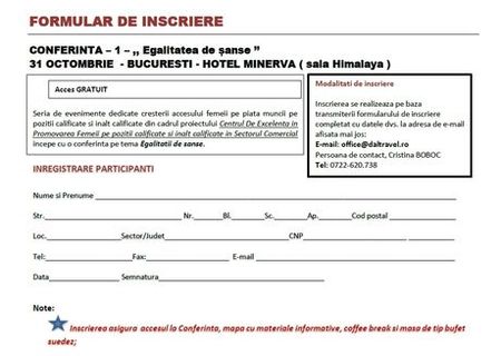 Conferinta regionala ,, Egalitatea de sanse '' Conferinta regionala ,, Egalitatea de sanse ''