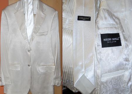 Costum de mire/nunta/banchet MORENO CAPELLI Milano. CALITATE! Set COMPLET: camasa, cravata, butoni, curea, pantofi Costum de mire/nunta/banchet MORENO CAPELLI Milano. CALITATE! Set COMPLET: camasa, cravata, butoni, curea, pantofi