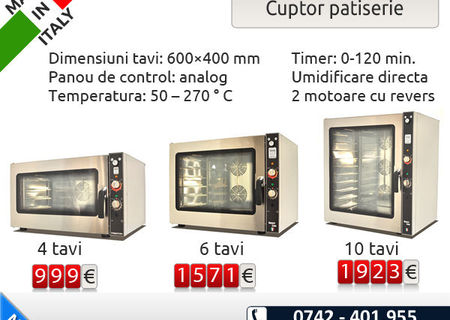 Cuptoare patiserie 4,6,10 tavi Cuptoare patiserie 4,6,10 tavi