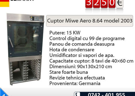 Cuptor Miwe Aero 8.0604 model 2003 Cuptor Miwe Aero 8.0604 model 2003