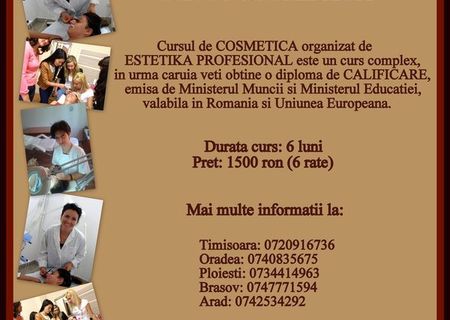 Curs cosmetician Timisoara Curs cosmetician Timisoara