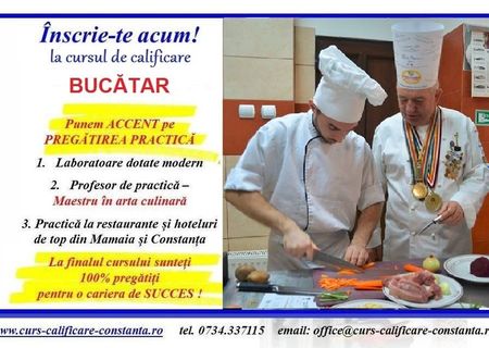 CURSURI CALIFICARE BUCATAR, COFETAR-PATISER, OSPATAR ACREDITATE