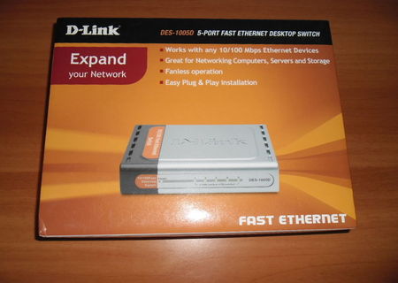 D-Link desktop switch 5 porturi