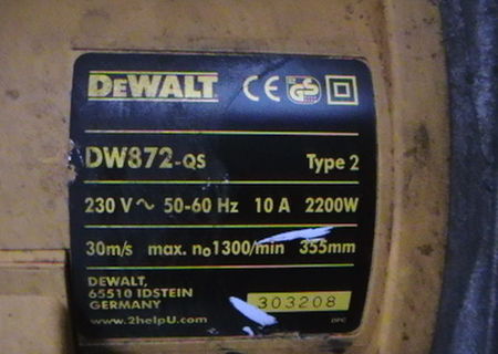 debitor pentru metale DeWalt DW 872