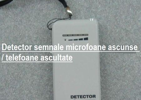 Detector de microfoane ascunse si telefoane ascultate Detector de microfoane ascunse si telefoane ascultate