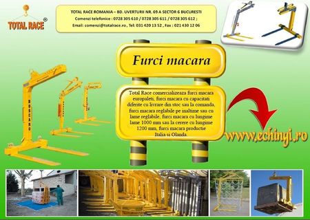 Furci macara, furci macarale, carlige macarale, accesorii furci Furci macara, furci macarale, carlige macarale, accesorii furci