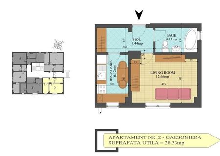 Garsoniera aproape de metrou