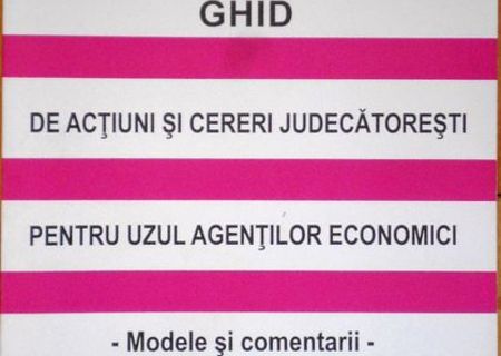 Ghid de actiuni si cereri judecatoresti pentru uzul agentilor economici