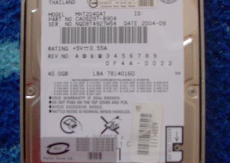 Hardisk Laptop IDE ATA 40gb Hardisk Laptop IDE ATA 40gb