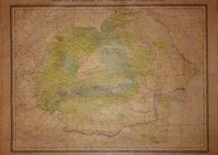 Harta zonelor de vegetatie a Romaniei - 1938