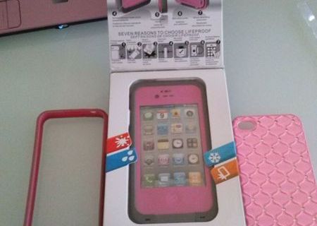 Husa Lifeproof ROZ + bumper si carcasa CADOU!!!