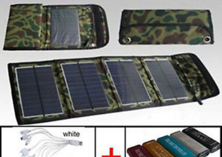 Incarcator / panou solar portabil 5V/7W Incarcator / panou solar portabil 5V/7W