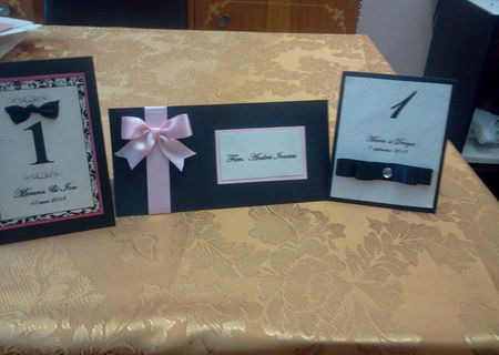 Invitatii nunta/botez/majorat handmade