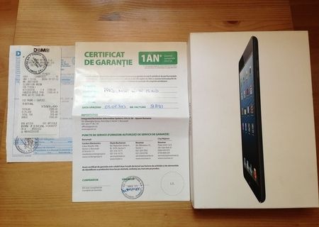 iPad mini wi-fi 16Gb Sigilat Factura Garantie Bon Fiscal