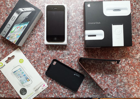 Iphone 4, 8Gb Negru, Retea Orange, Factura + Garantie inca 8 luni