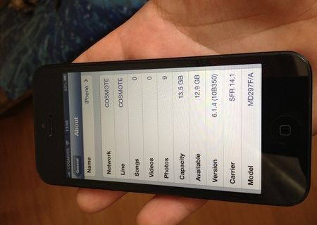 iPhone 5 16Gb Decodat orice retea Model A1429