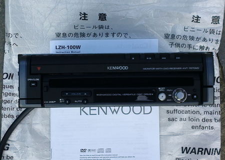 KENWOOD KVT-727DVD 7.0" Wide Indash Monitor with DVD Video/DSP/WMA/MP3/Receiver