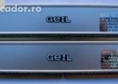 Kit memorie RAM 1 GB DDR2 GEIL 800 Mhz Kit memorie RAM 1 GB DDR2 GEIL 800 Mhz